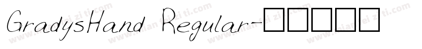 GradysHand Regular字体转换